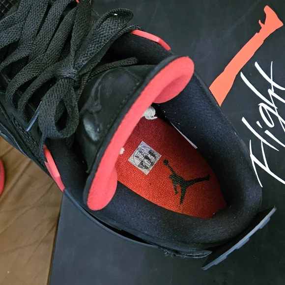 Men's Nike Air Jordan 4 Retro NRG Raptors OVU Drake Size 10.5 (EXCELLENT SHAPE) - Picture 12 of 14